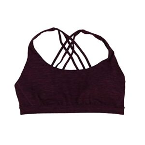 victoria’s secret minimum support sports bra (s, burgundy heather)