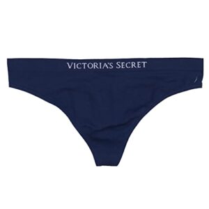 Victoria's Secret Panties Seamless Thong Logo (XL, Navy)