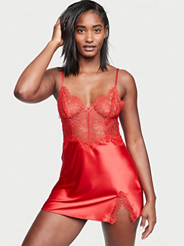 Victoria's Secret Satin & Lace Slip, Lipstick, Medium