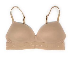 victoria’s secret pink wear everywhere wireless push-up bra 34b nude solid