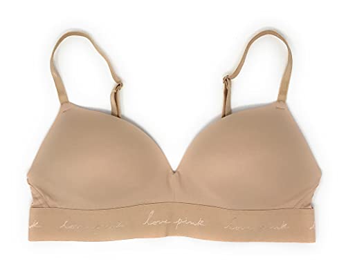 Victoria's Secret Pink Wear Everywhere Wireless Push-Up Bra 34B Nude Solid