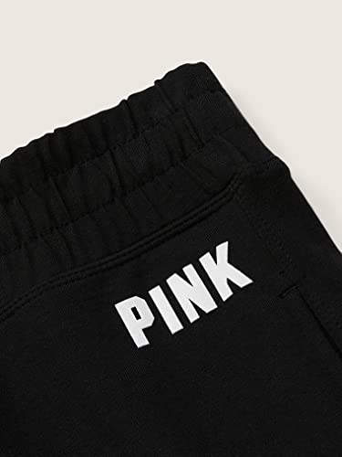 Victoria's Secret Pink Cotton High Waist Joggers, Pure Black, Medium