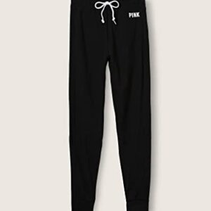 Victoria's Secret Pink Cotton High Waist Joggers, Pure Black, Medium