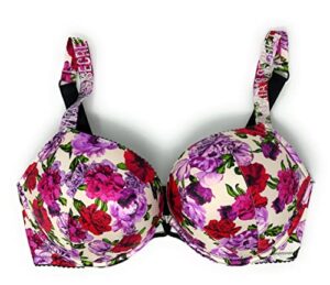 victoria’s secret bombshell add-2-cups push-up bra, 38c, white/summer floral