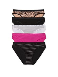 victoria’s secret 5-pack stretch cotton bikini panties, 5 pack assorted, x-large