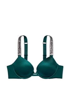 victoria’s secret very sexy shine strap push-up bra, deepest green smooth, 34b