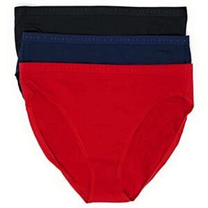 Victoria's Secret High-Leg Brief Panty Set of 3 Medium Black / Ensign / Red