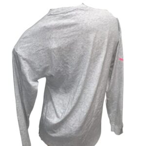 Victoria's Secret Pink Campus Long Sleeve Crew Neck Color Gray Rainbow New (X-Large)