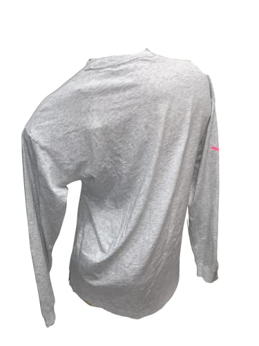 Victoria's Secret Pink Campus Long Sleeve Crew Neck Color Gray Rainbow New (X-Large)