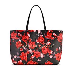 victoria’s secret limited edition 2019 large red floral rose tote bag
