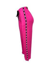 victoria’s secret pink high waist wide leg track pant color pink size x-large new