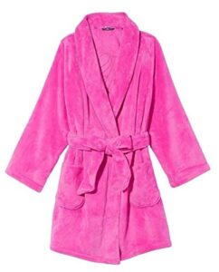 victoria’s secret short cozy robe color pink size med/large new