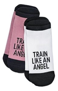 victoria’s secret sport low show socks cushioned ankle no show white train like an angel nwt