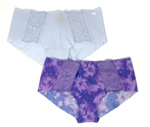 victoria’s secret pink no-show hipster hiphugger panty, sky blue/purple, medium