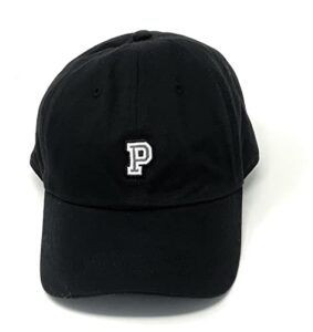 victoria’s secret pink baseball hat, black/white p applique, one-size