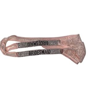 Victoria's Secret Very Sexy Rhinestones Bombshell Shine Strap Brazilian Lace Thong Panty Color Pink Size Medium New