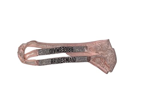 Victoria's Secret Very Sexy Rhinestones Bombshell Shine Strap Brazilian Lace Thong Panty Color Pink Size Medium New