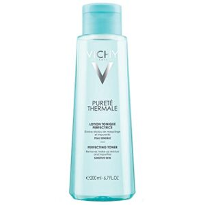 vichy pureté thermale perfecting facial toner, alcohol free hydrating toner for face, with glycerin, gentle skin toner for face, face toner for sensitive skin, fragrance free