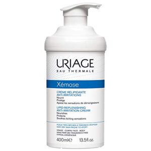 uriage xemose lipid-replenishing anti-irritation cream 13.5 fl.oz. | soothing anti-irritation cream for extra dry & sensitive skin prone to eczema | dermatologist recommended, fragrance-free
