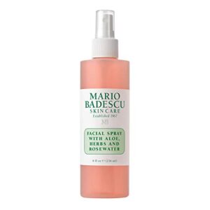 mario badescu facial spray with aloe, herbs and rosewater for all skin types | face mist that hydrates, rejuvenates & clarifies | 8 fl oz