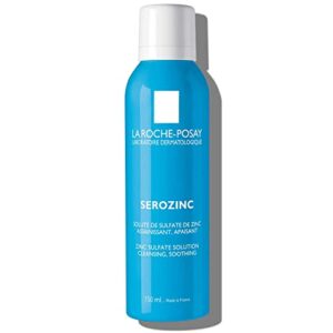 la roche-posay serozinc face toner for oily skin with zinc, mattifying face spray and acne toner to reduce shine for oil control, alcohol free face mist for acne prone skin, 5 fl oz (pack of 1)