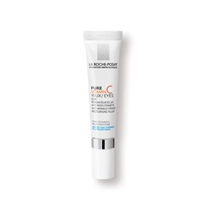 la roche-posay redermic c pure vitamin c eye cream with hyaluronic acid to reduce wrinkles for anti-aging effect, 0.5 fl oz (pack of 1)