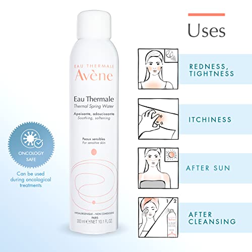 Eau Thermale Avene Thermal Spring Water, Soothing Calming Facial Mist Spray for Sensitive Skin - 10.1 fl. oz.