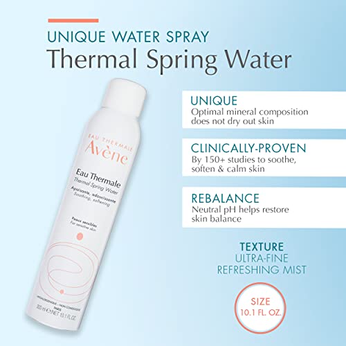 Eau Thermale Avene Thermal Spring Water, Soothing Calming Facial Mist Spray for Sensitive Skin - 10.1 fl. oz.