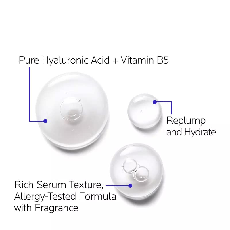 The combined action of Vitamin B5 Pure Hyaluronic Acid Serum for Face, with Vitamin B5, Anti-Aging Serum for Fine Lines and Wrinkles,