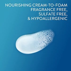 Cetaphil Cream to Foam Face Wash, Hydrating Foaming Cream Cleanser, 8 oz, For Normal to Dry, Sensitive Skin, with Soothing Prebiotic Aloe, Hypoallergenic, Fragrance Free