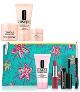 clinique glowy skin 8-piece gift with moisture surge all about eyes