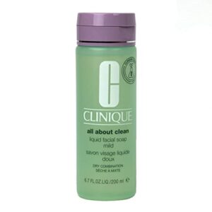 clinique all about clean liquid facial soap mild 6.7 oz for dry combination skin unboxed