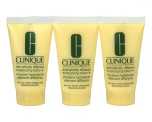 pack of 3 x clinique dramatically different moisturizing lotion+ 1 oz each, sample size unboxed