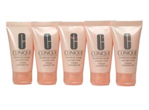 pack of 5 x clinique moisture surge overnight mask, 1 oz each travel size, unboxed