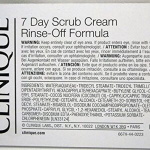 Clinique 7 Day Scrub for Unisex Cream Rinse Off Formula, 3.4 Ounce