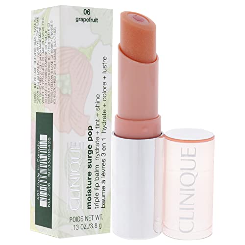 Clinique Moisture Surge Pop Triple Lip Balm - 06 Grapefruit Lip Balm Women 0.13 oz