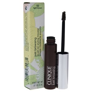 clinique just browsing brush-on styling mousse, light brown, 0.07 ounce