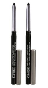 2 clinique quickliner for eyes intense eye liner – travel size 0.005 oz. / 0.14g each, unboxed