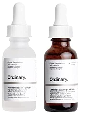 2 Packs Of The New Ordinary Niacinamide 10% + Zinc 1% and Caffeine Solution 5% + EGCG Oil Control Face Serum 30ml