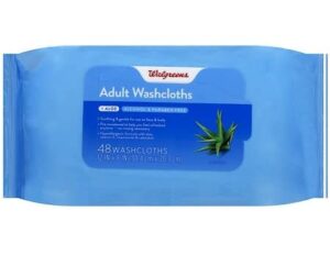 walgreens adult washcloths aloe 48 ct
