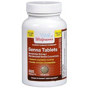 walgreens senna tablets, 500 ea