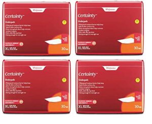walgreens certainty underpads xl x-large 30.0ea (4pack)