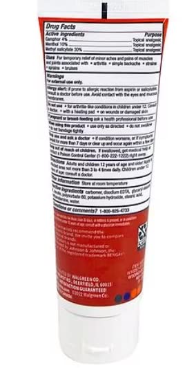 Walgreens Ultra Strength Muscle Rub 4 oz