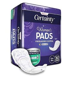 walgreenscertainty women’s overnight bladder control pads, ultimate absorbency 30.0ea (5pack)