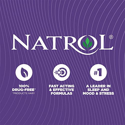 Natrol Melatonin Sleep Aid Gummy, Fall Asleep Faster, Stay Asleep Longer, 2 Gummies Per Serving, Drug Free and Gelatin Free, 10mg, 90 Strawberry Flavored Gummies