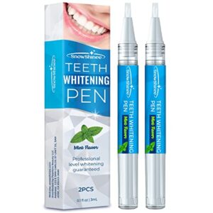 teeth whitening pen – teeth stain remover to whiten teeth – effective & painless whitening, no sensitivity, easy to use, mint flavor, 2pcs