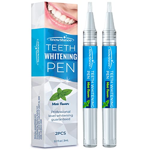 Teeth Whitening Pen - Teeth Stain Remover to Whiten Teeth - Effective & Painless Whitening, No Sensitivity, Easy to Use, Mint Flavor, 2Pcs