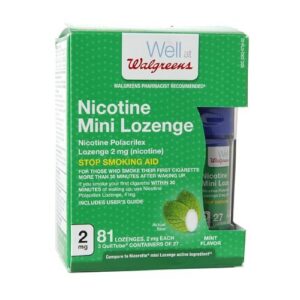 walgreens nicotine mini-lozenges 2mg mint, 81 ea