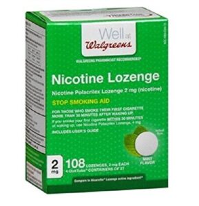 walgreens nicotine lozenge 2 mg, mint, 108 ea