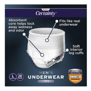 Walgreens Certainty Men's Underwear, Maximum Absorbency Large 28.0ea